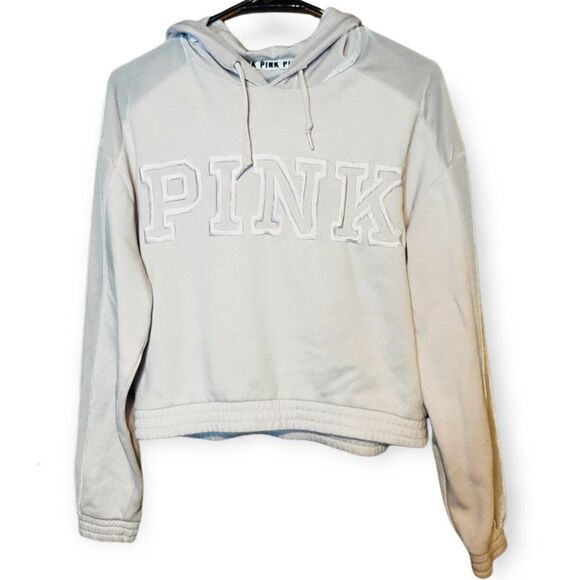 PINK Victoria's Secret Velour Cropped Hoodie - Picture 1 of 4
